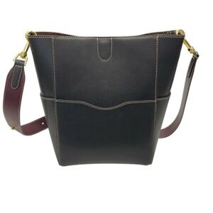 AALLYN Jordan Bucket Bag in Gold/Black